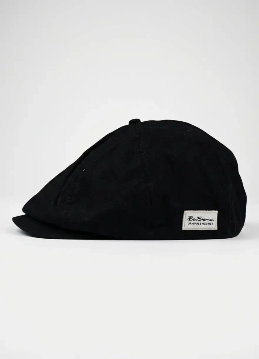 Ben Sherman Ivy Linen Black Hat - Subwear
