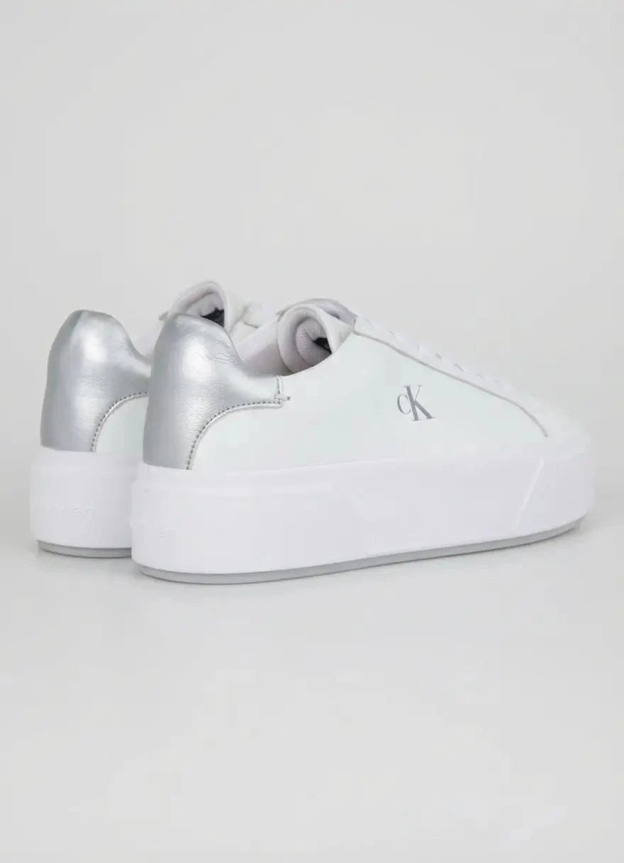 Calvin Klein Flatform Sneaker White Silver - Subwear