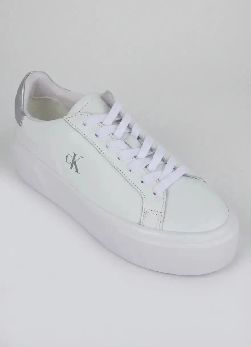 Calvin Klein Flatform Sneaker White Silver - Subwear