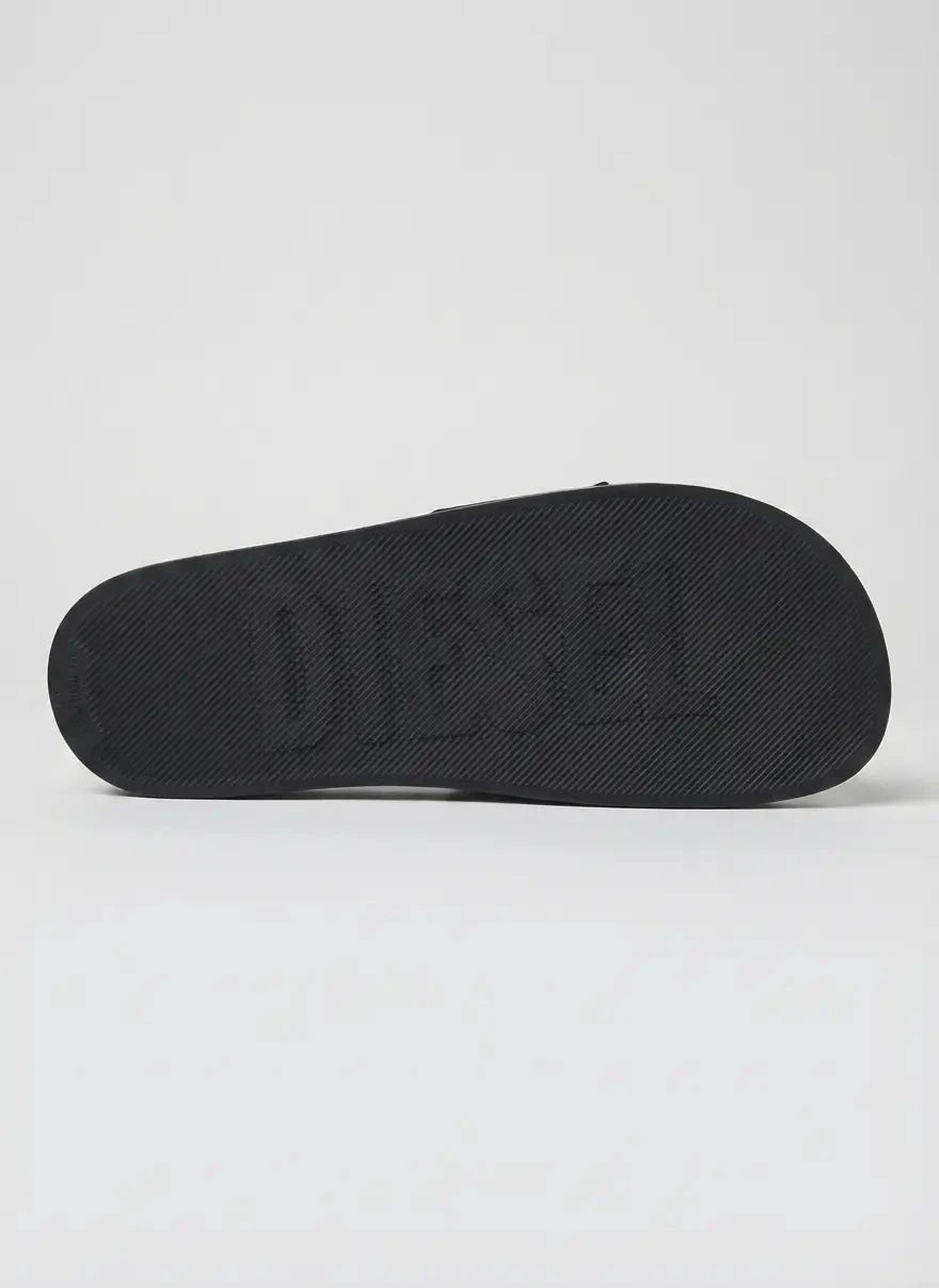 Diesel SA Mayemi Flock Slides Black - Subwear
