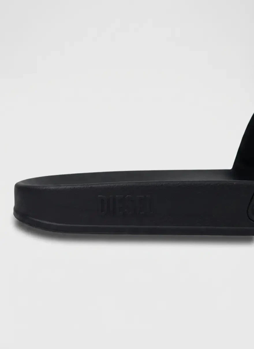 Diesel SA Mayemi Flock Slides Black - Subwear