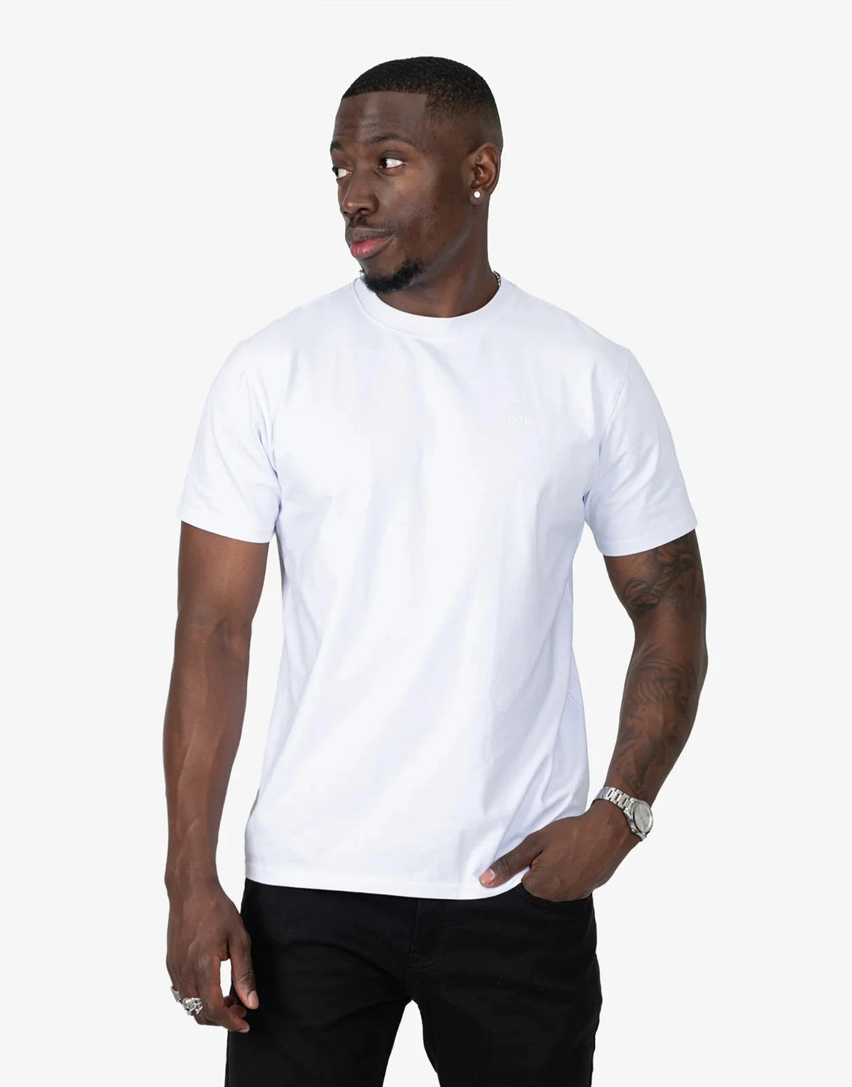 Fade Essential Slim Fit White T-Shirt - Subwear