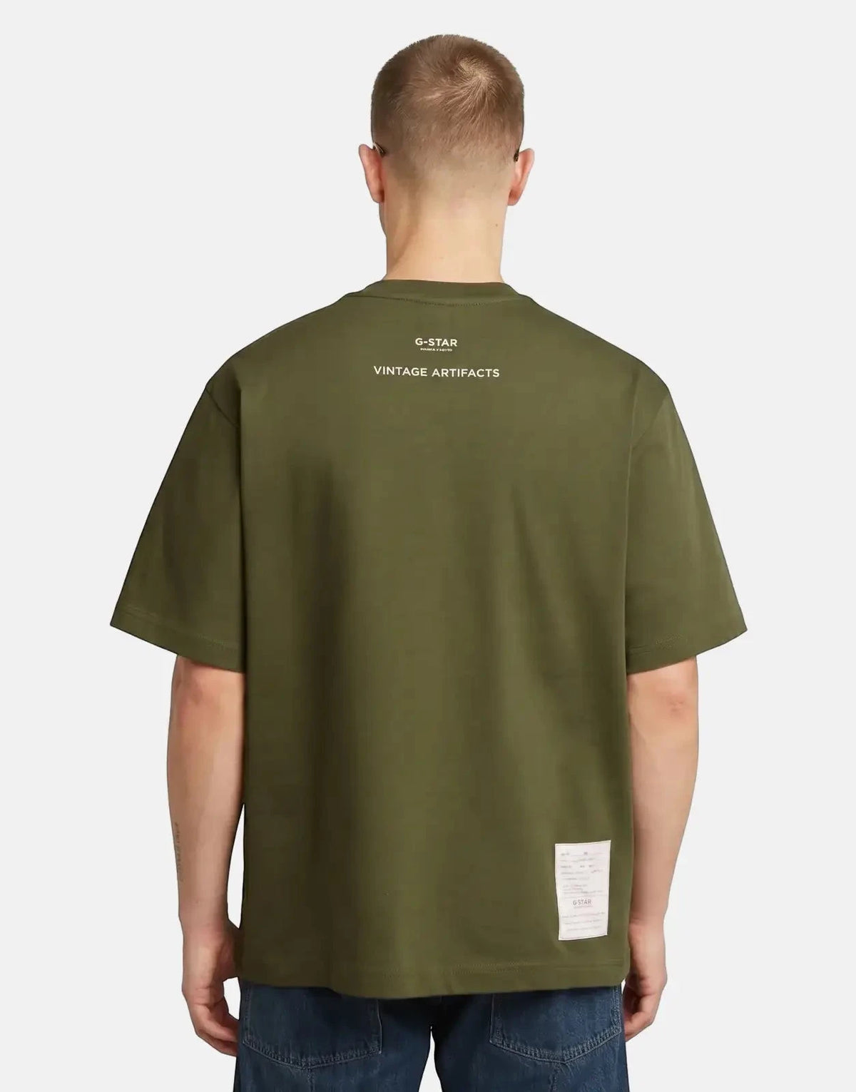 G-Star RAW Artifacts Boxy Shadow Olive T-Shirt - Subwear