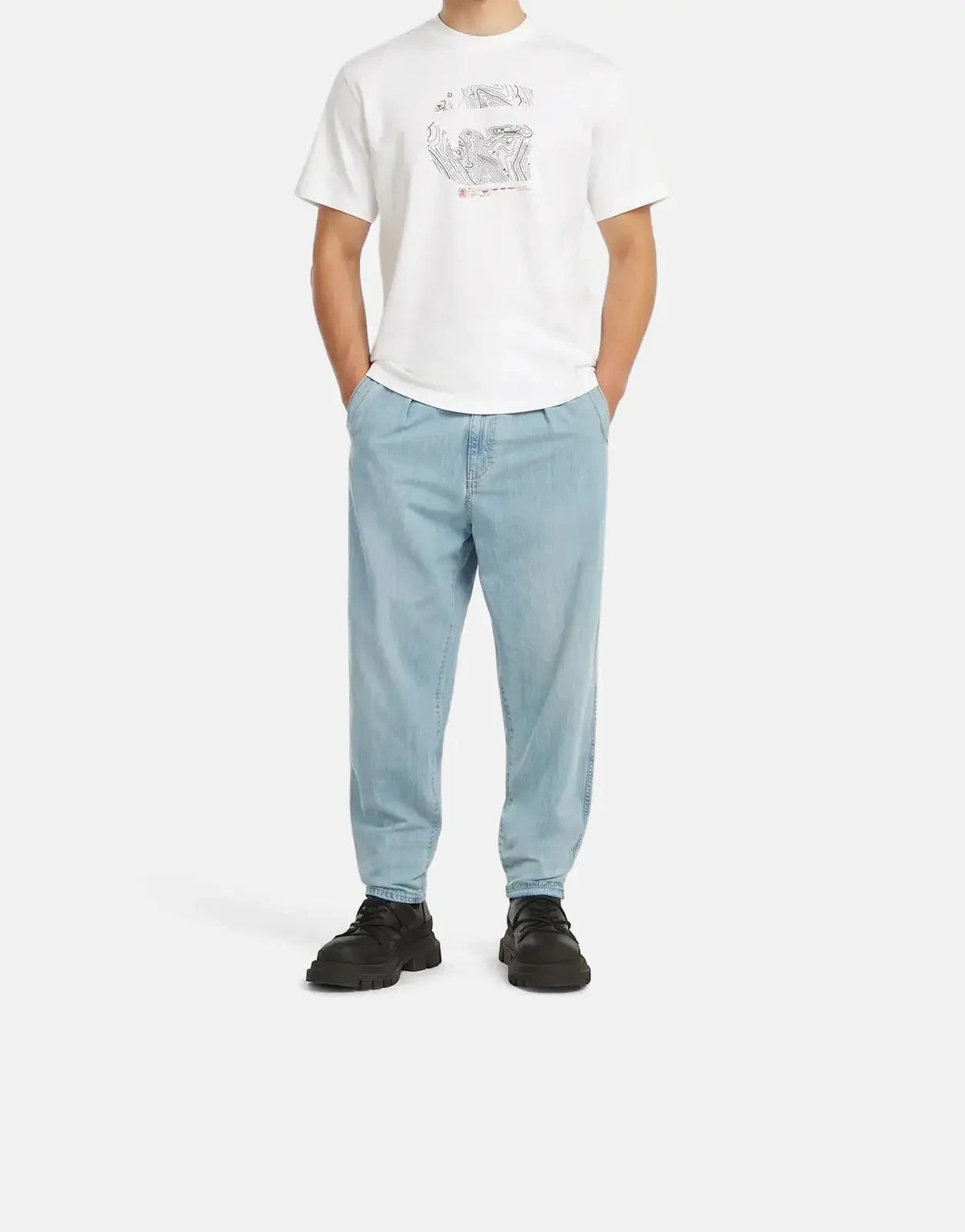 G-Star RAW Pleated Chino Denim Relaxed Tapered Vintage Mirage - Subwear