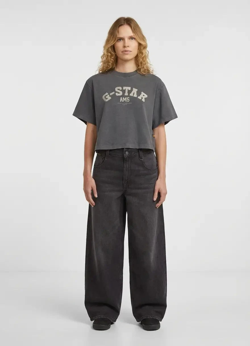 G-Star RAW Washed Black Boxy T-Shirt - Subwear
