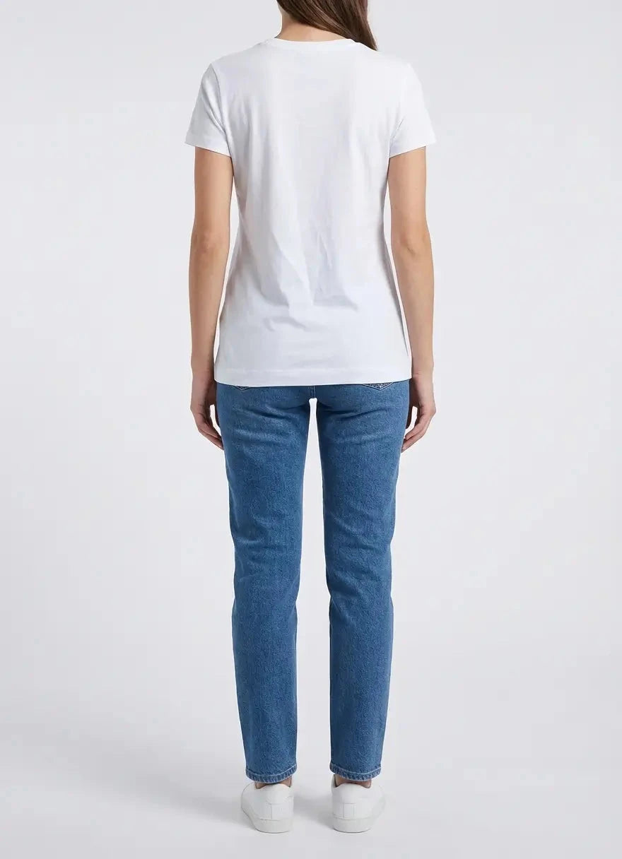 Guess Logo Sequins White T-Shirt - Subwear