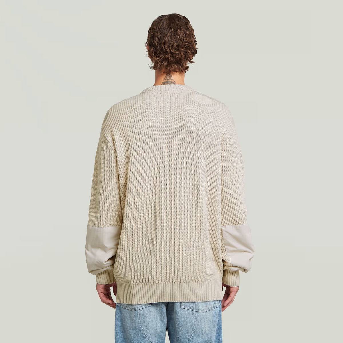 G-Star RAW Woven Mix Whitebalt Knit Pullover - Subwear