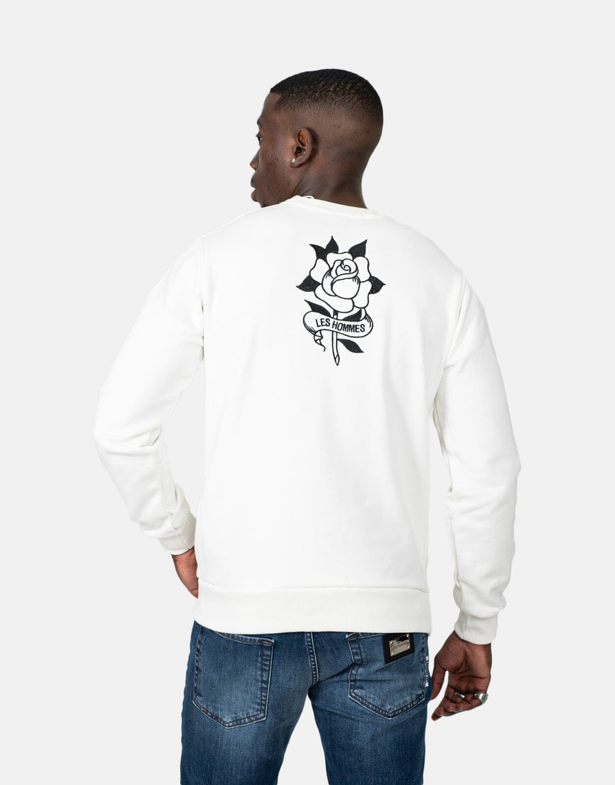 Les Hommes Flower White Sweatshirt - Subwear