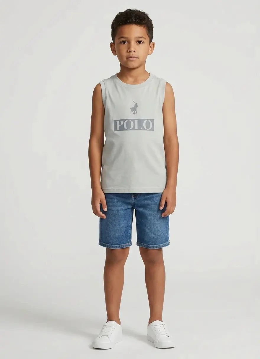 Polo Boys Connor Printed Silver Grey Vest - Subwear
