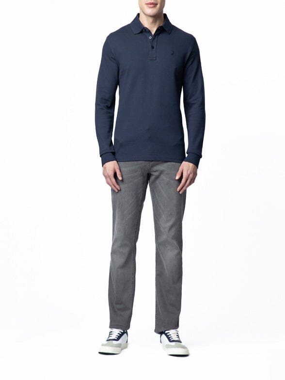 Polo Essential Pique LS Navy Golfer - Subwear