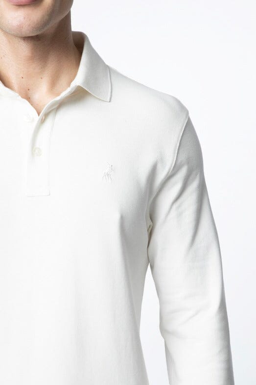 Polo Essential Pique LS White Golfer - Subwear
