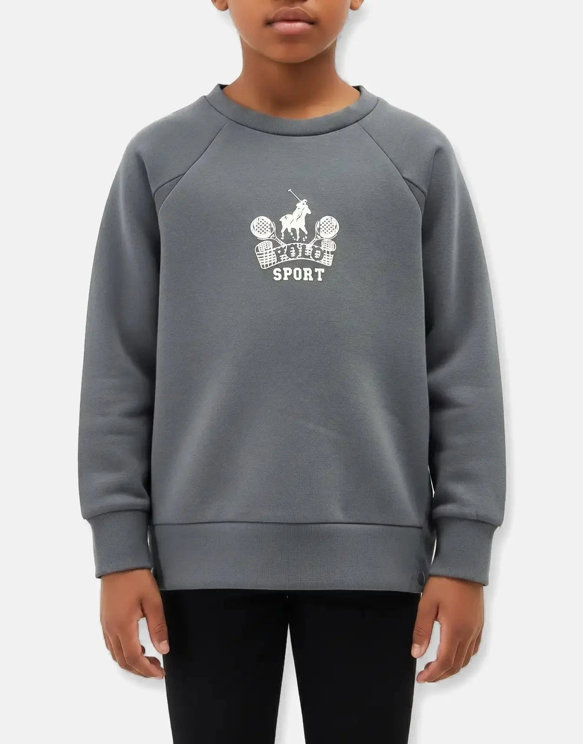 Polo Girls Asha Sports Gunmetal Sweatshirt - Subwear