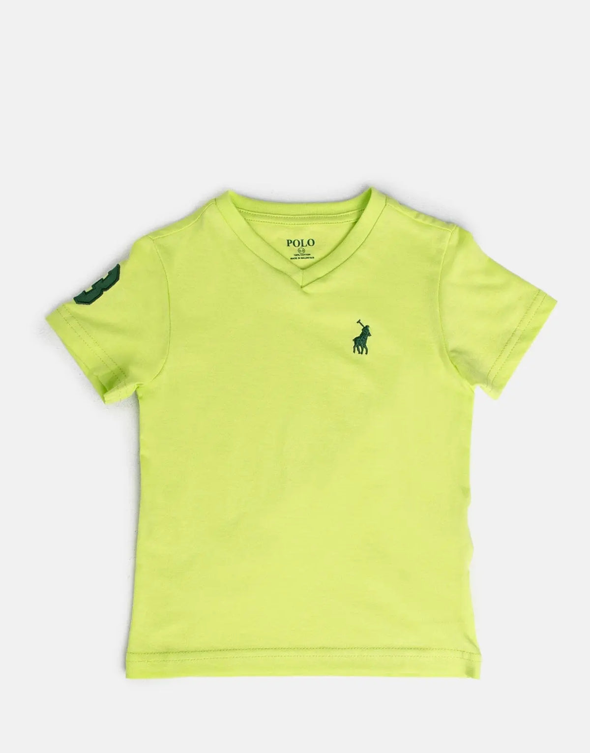 Polo Kids James V-Neck Chartreuse T-Shirt - Subwear