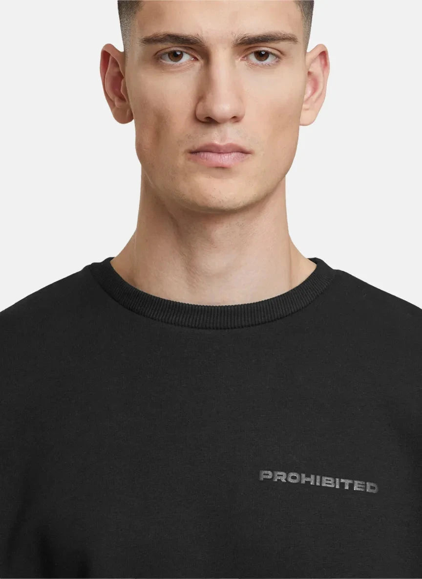 Prohibited 10119 Crew Neck Black Sweatshirt - Subwear