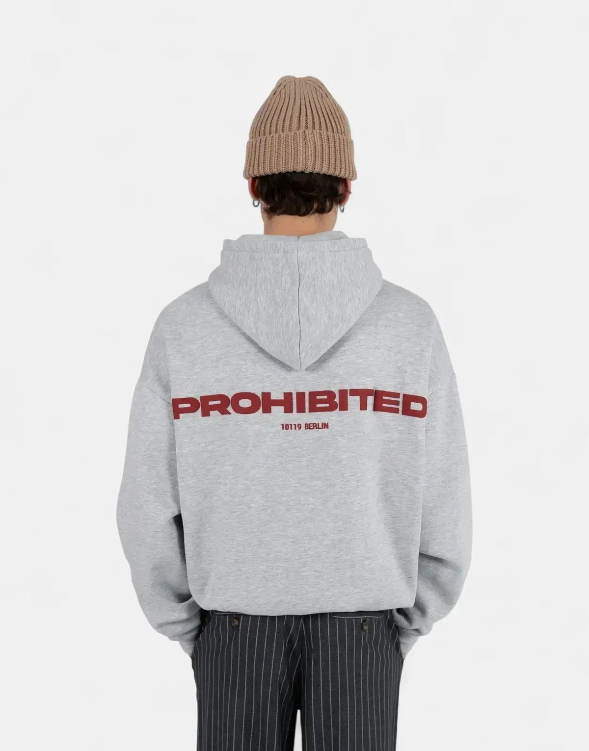 Prohibited 10119 Grey Melange Hoodie - Subwear
