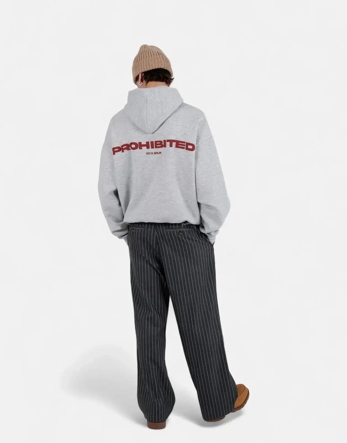 Prohibited 10119 Grey Melange Hoodie - Subwear