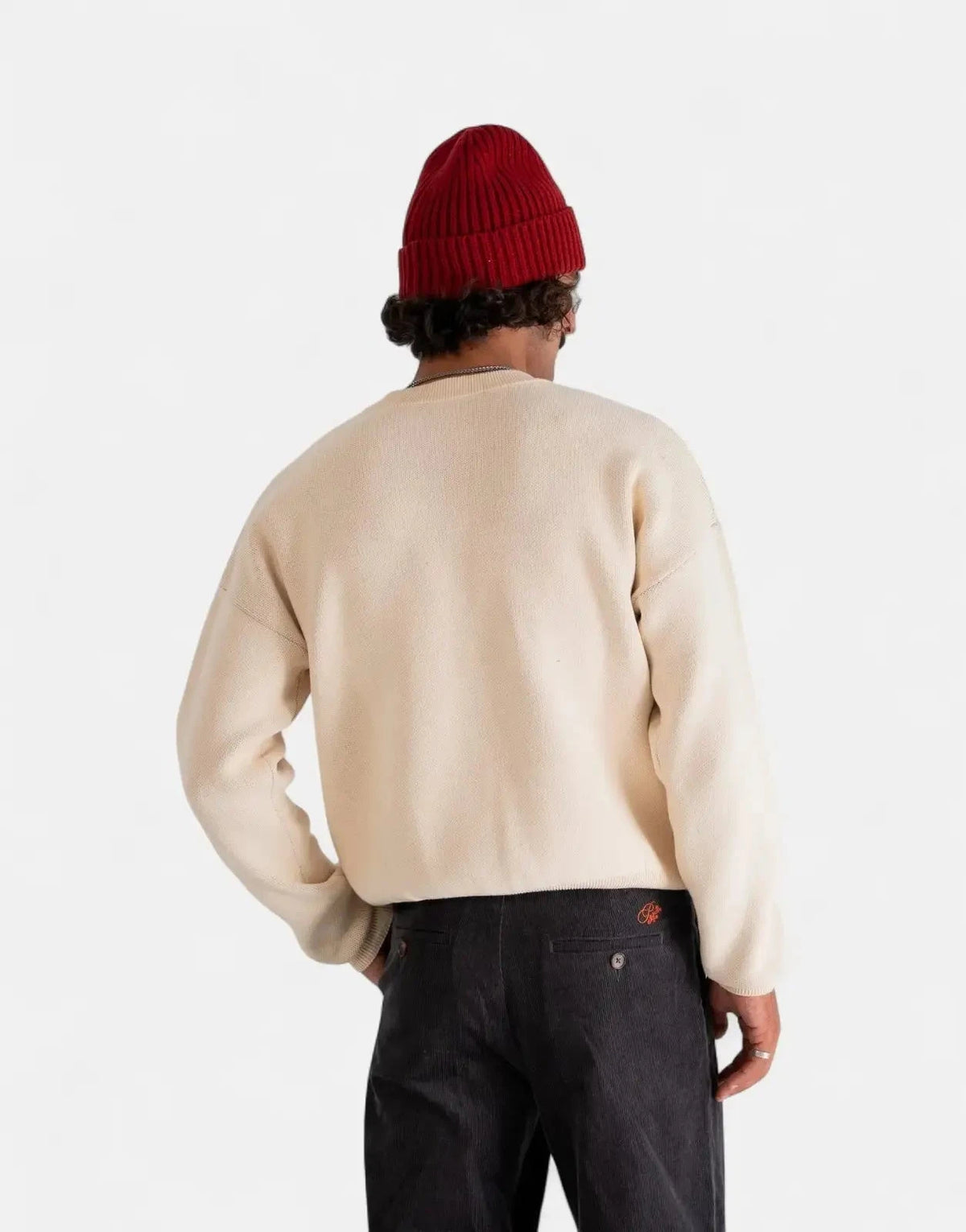 Prohibited Bloom Knit Cream Sweatshirt - Subwear
