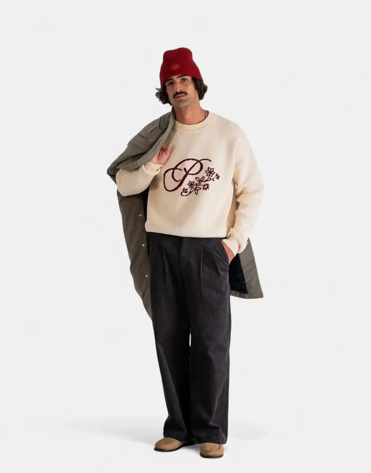 Prohibited Bloom Knit Cream Sweatshirt - Subwear