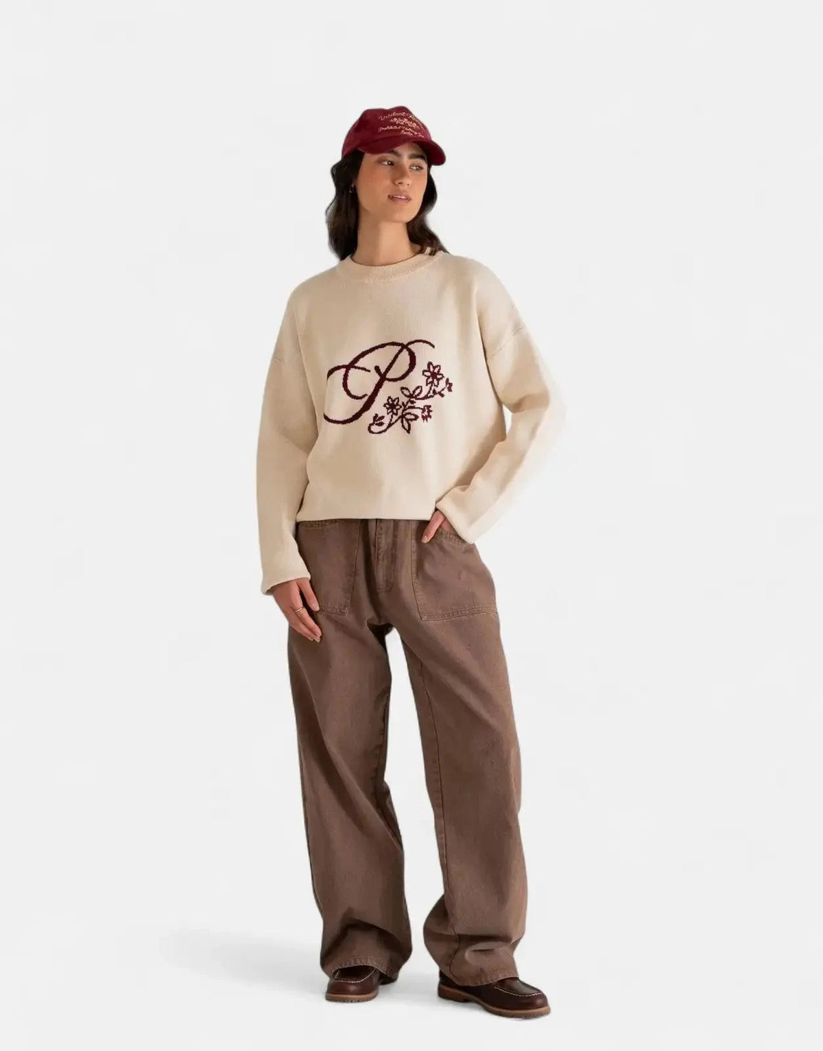 Prohibited Bloom Knit Cream Sweatshirt - Subwear