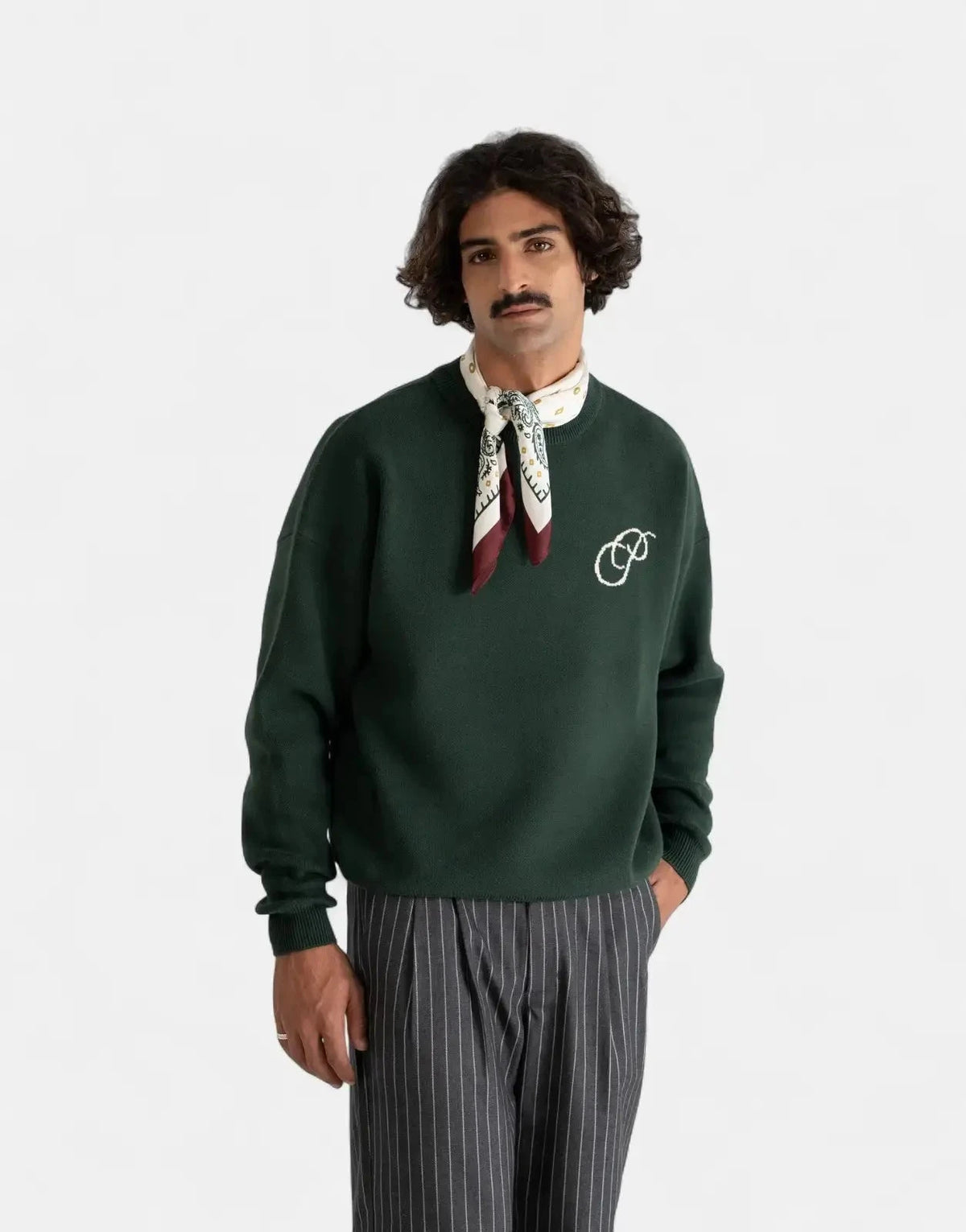Prohibited Initial Knit Green Sweatshirt - Subwear