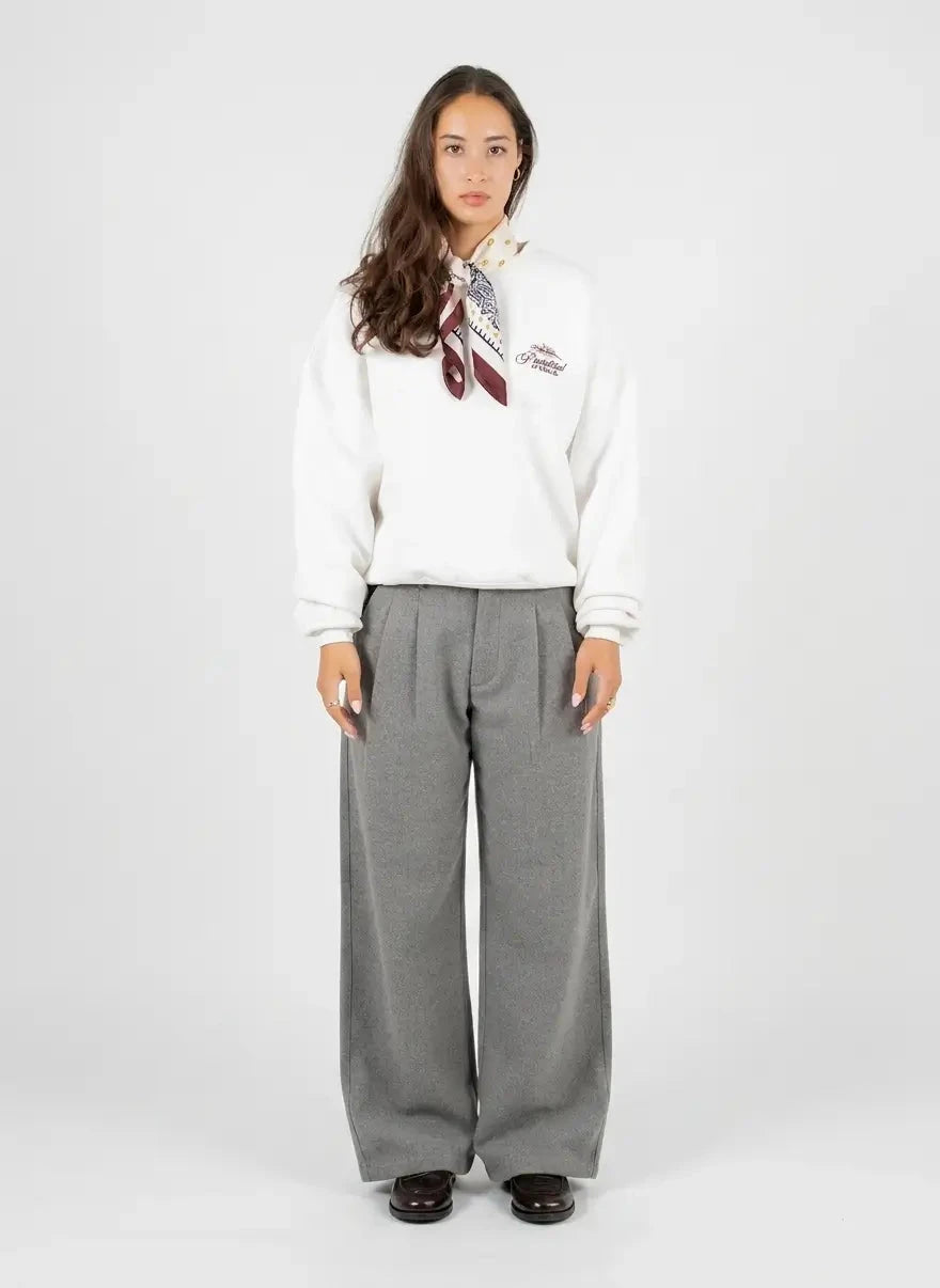 Prohibited Leaf Crew Neck Offwhite Sweatshirt - Subwear