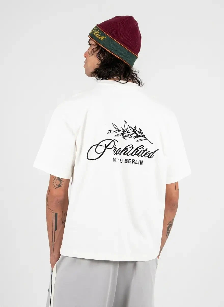 Prohibited Leaf Offwhite T-Shirt - Subwear
