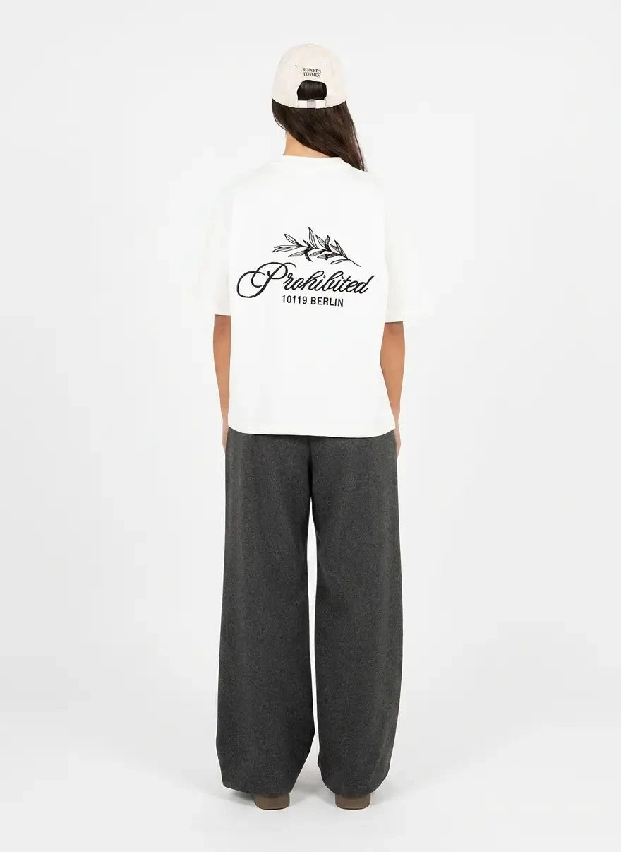 Prohibited Leaf Offwhite T-Shirt - Subwear
