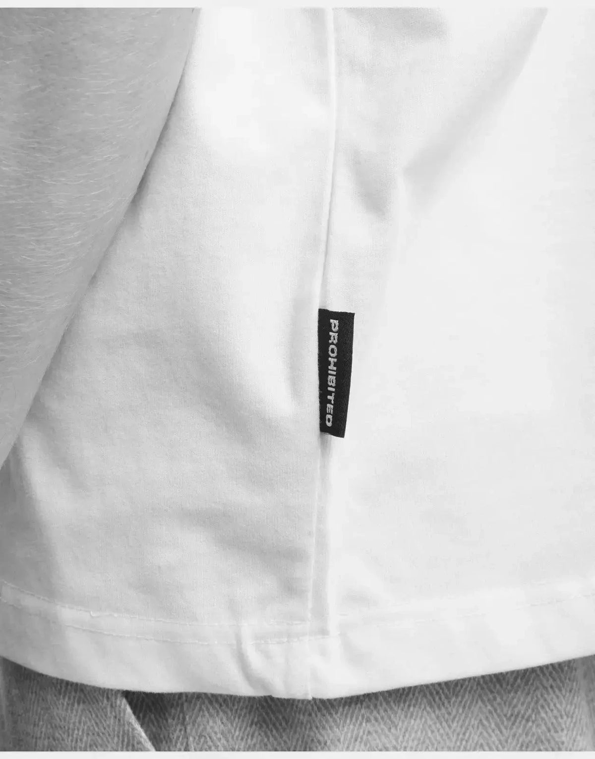 Prohibited Oversized Off-White T-Shirt - Subwear
