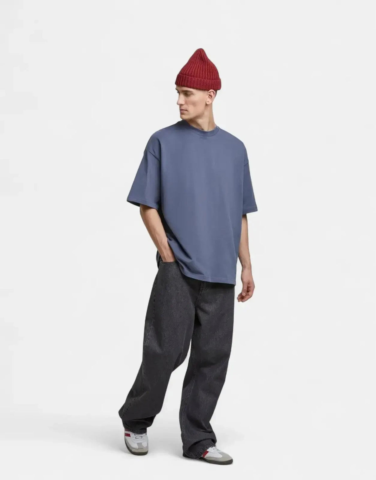 Prohibited Oversized Steel Grey T-Shirt - Subwear