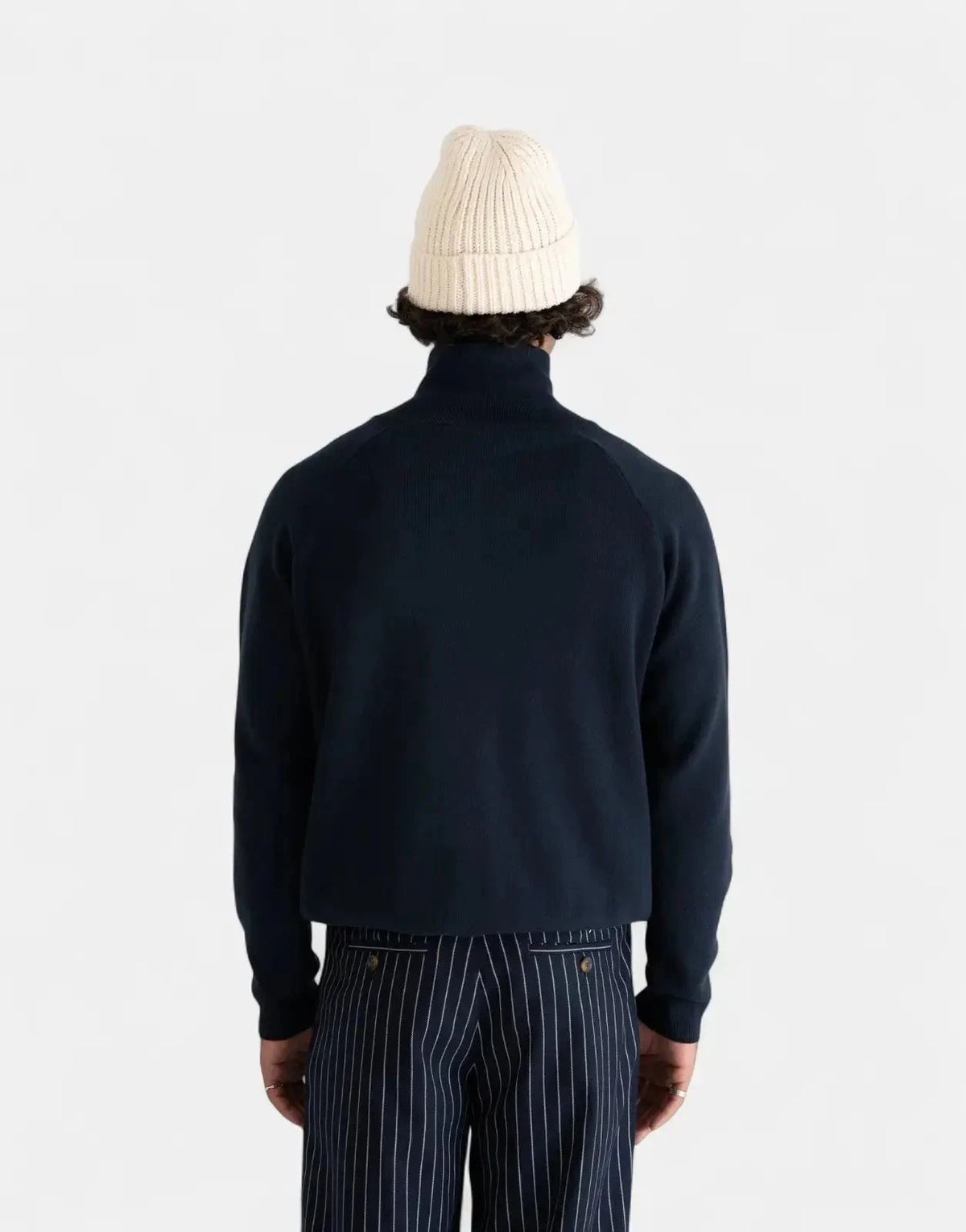 Prohibited Retro Knit Half-Zip Navy - Subwear