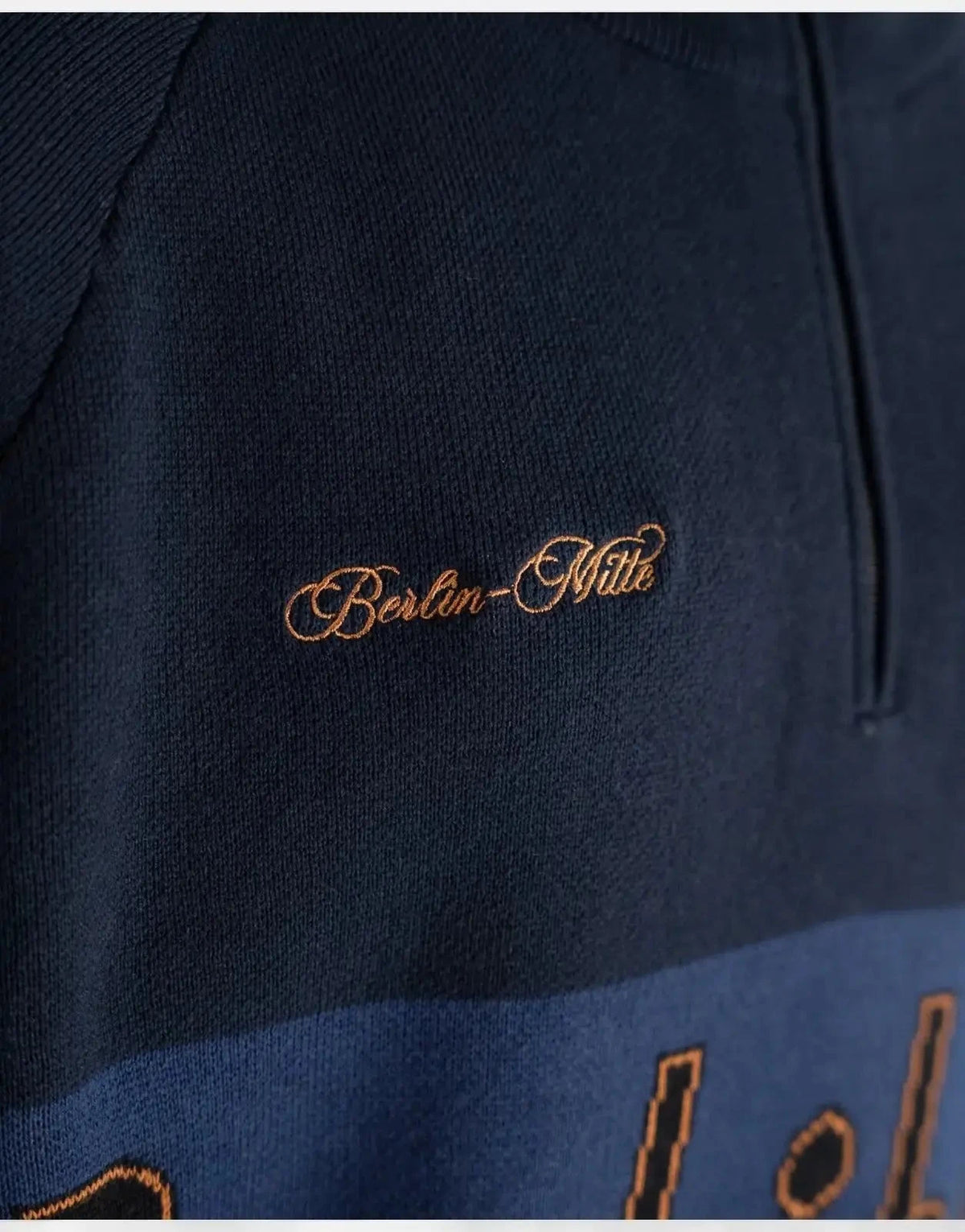 Prohibited Retro Knit Half-Zip Navy - Subwear