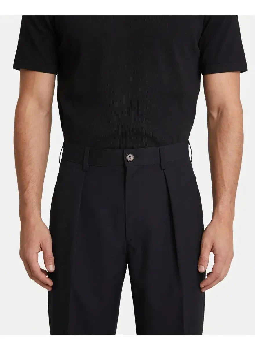 Prohibited Soho Pleated Black Pants - Subwear