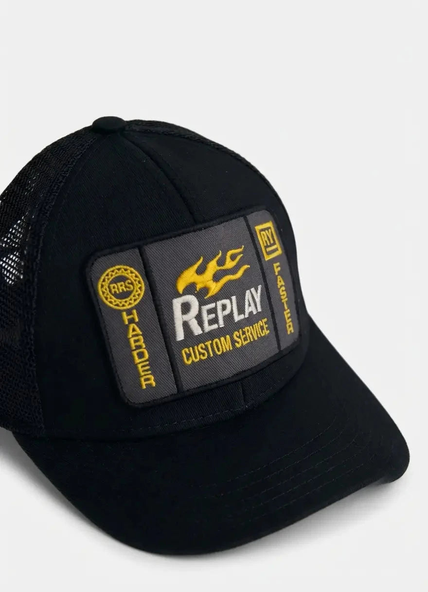 Replay Custom Service Washed Black Cap - Subwear