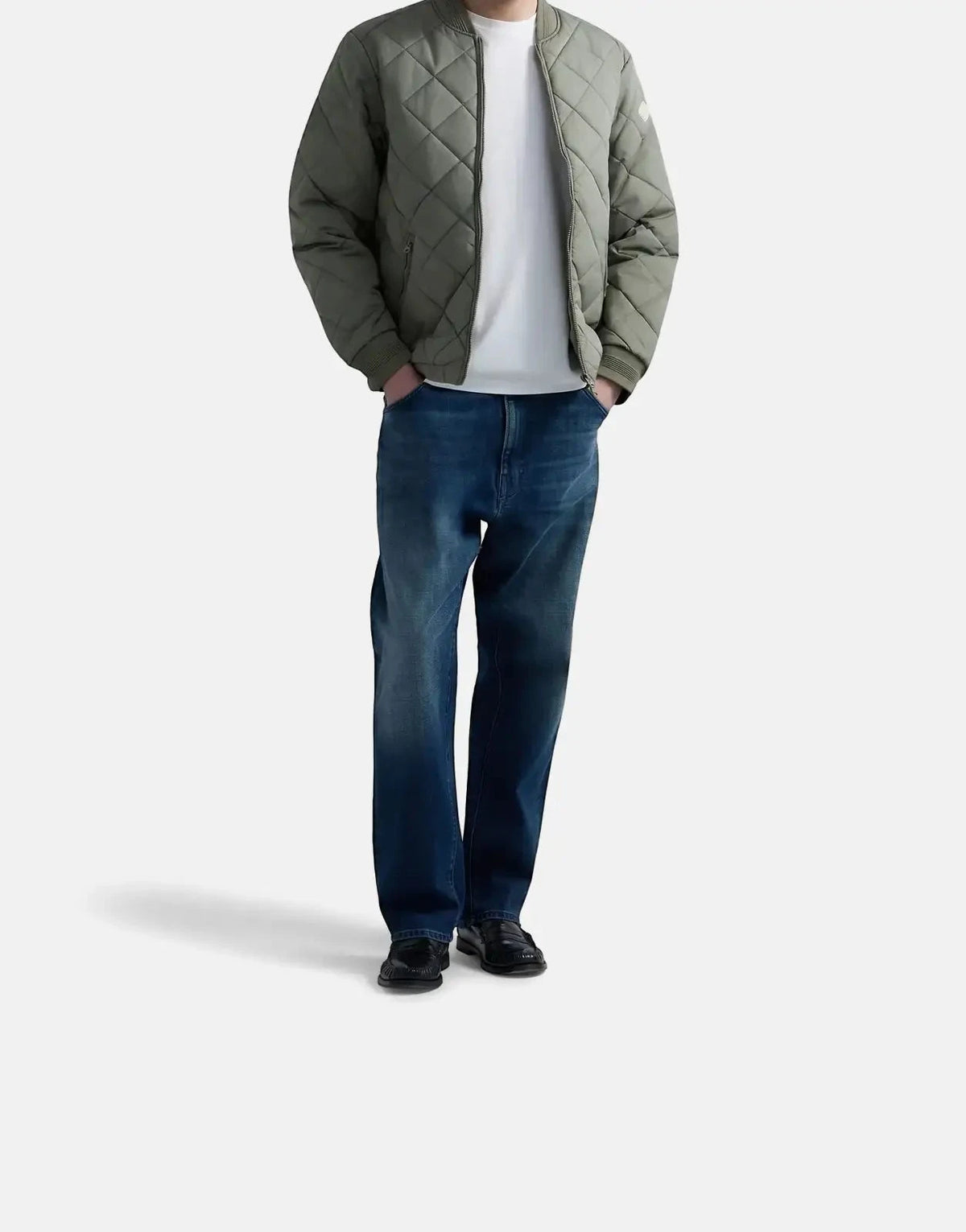 Replay Quilted Mud Green Jacket - Subwear