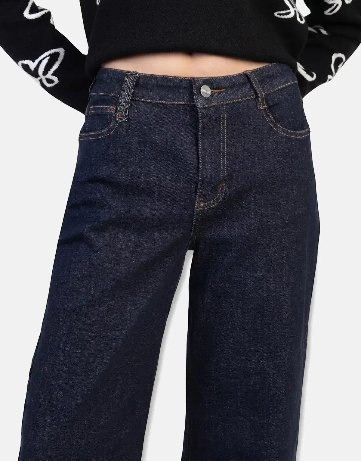 Sissy Boy Kristy Wide Leg High Waist Wide Forever Blue Jeans - Subwear