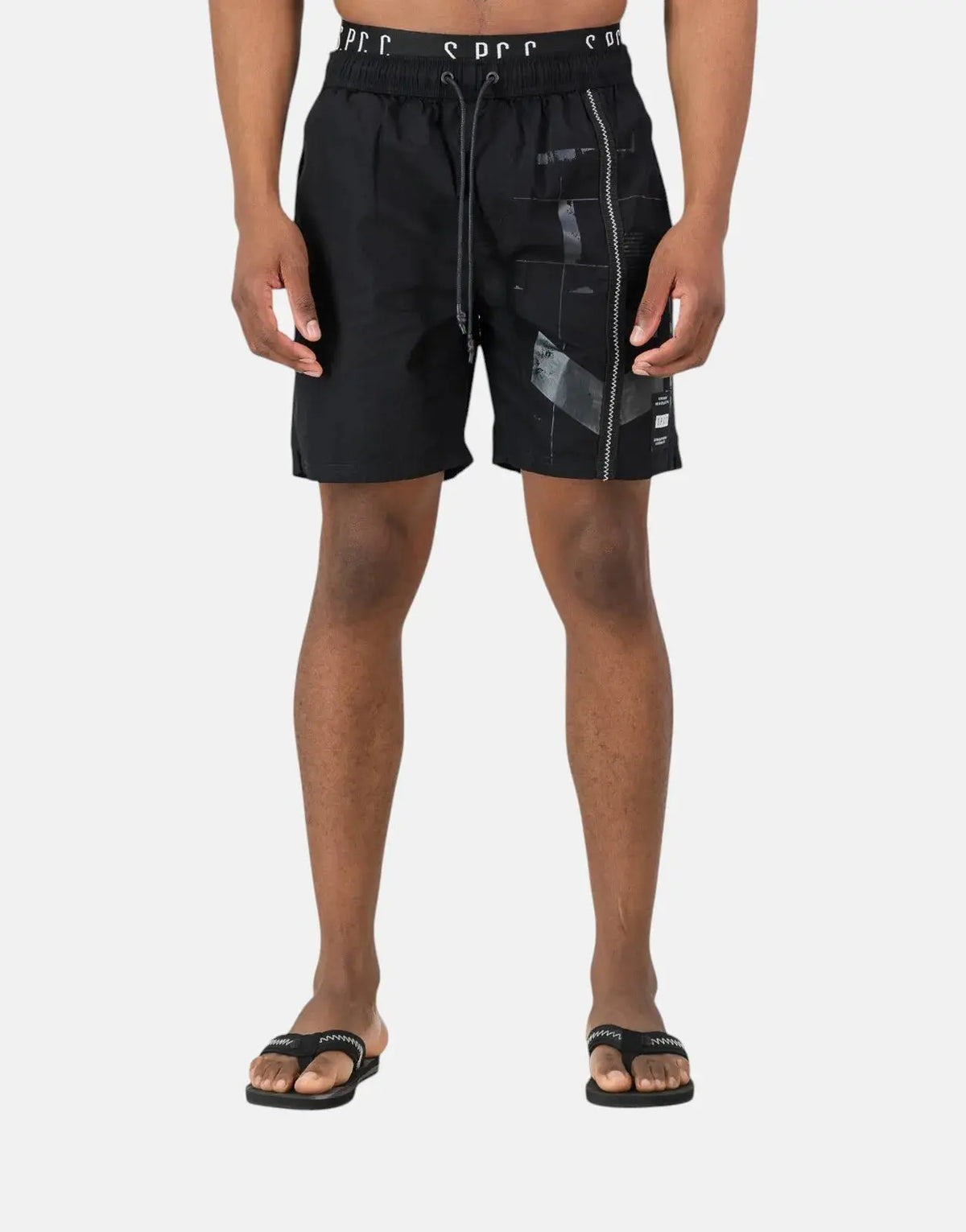 SPCC Orbit Black Pool Shorts - Subwear