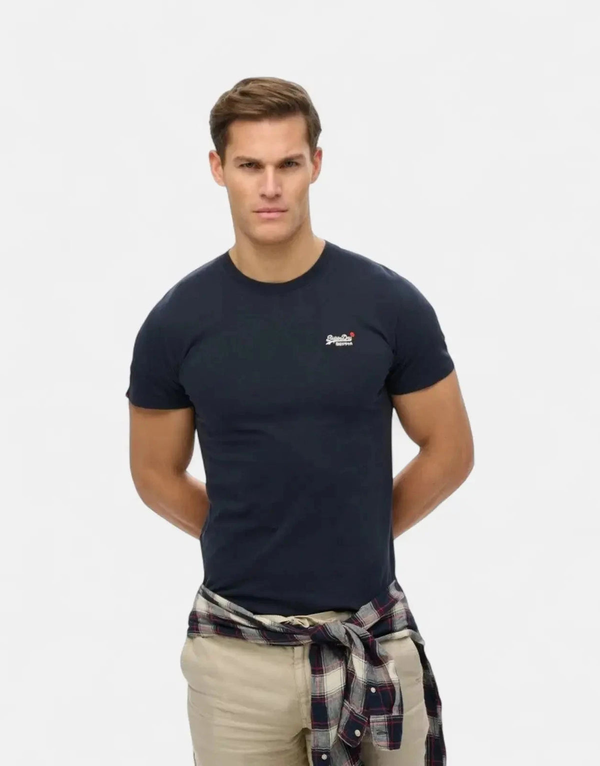 Superdry Essential Contrast EMB Eclipse Navy T-Shirt - Subwear