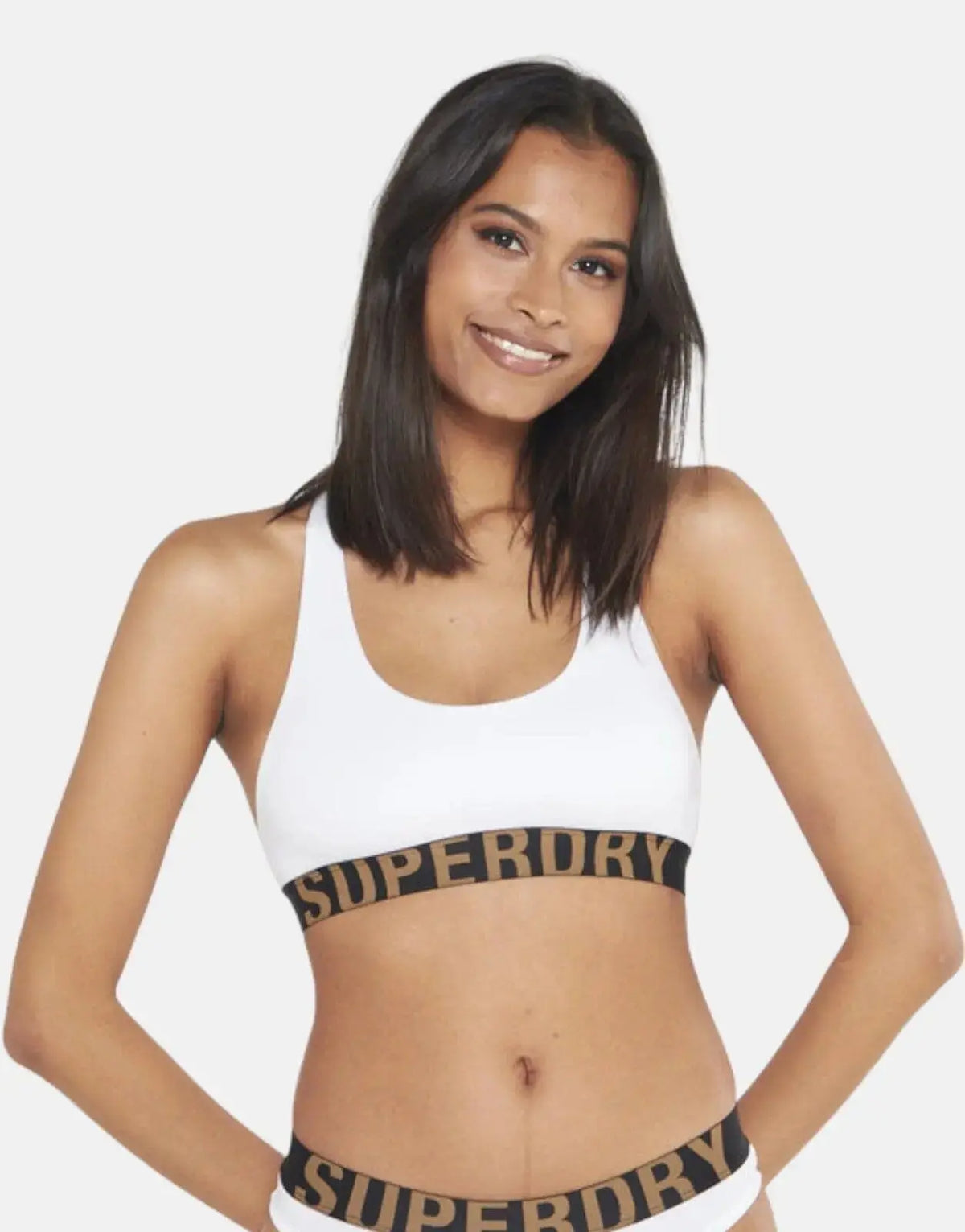 Superdry Organic Cotton Large Logo Crop Bralette - Subwear