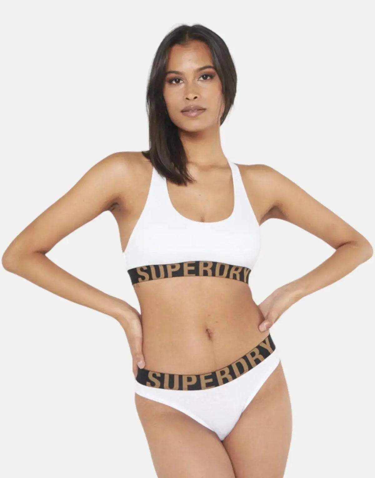 Superdry Organic Cotton Large Logo Crop Bralette - Subwear