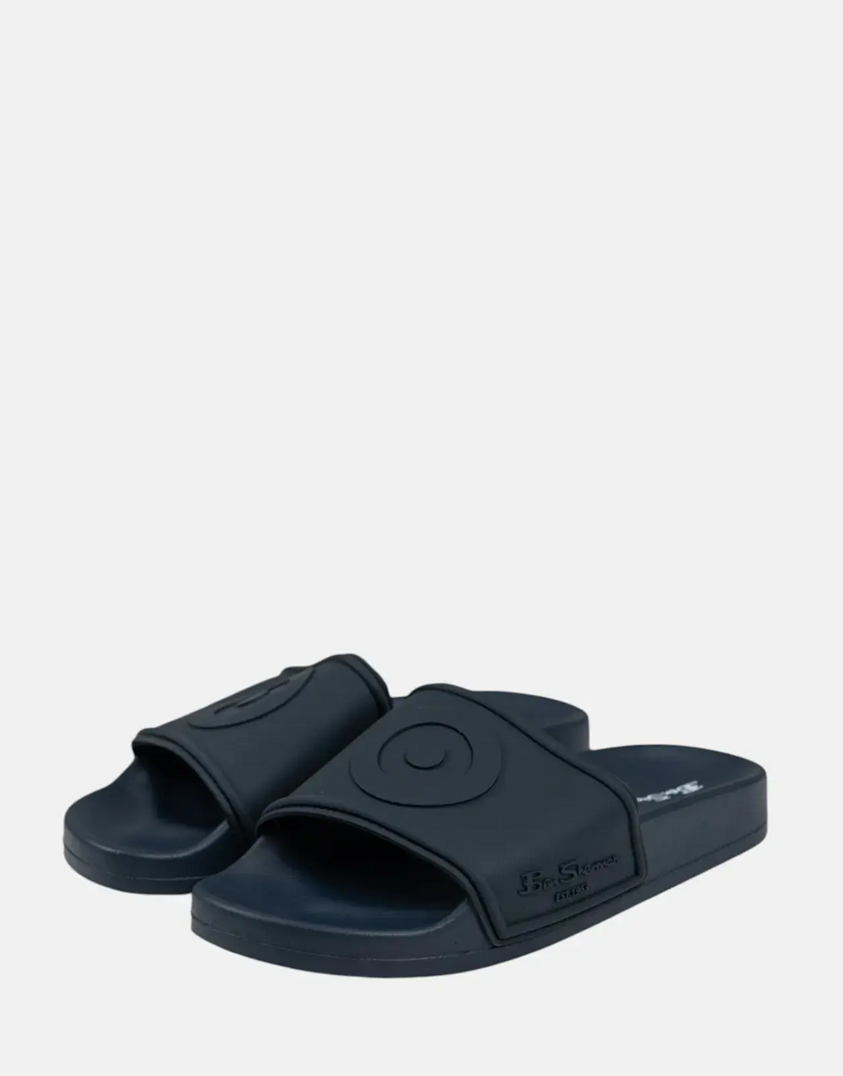 Ben Sherman Target Embossed Navy Slides - Subwear