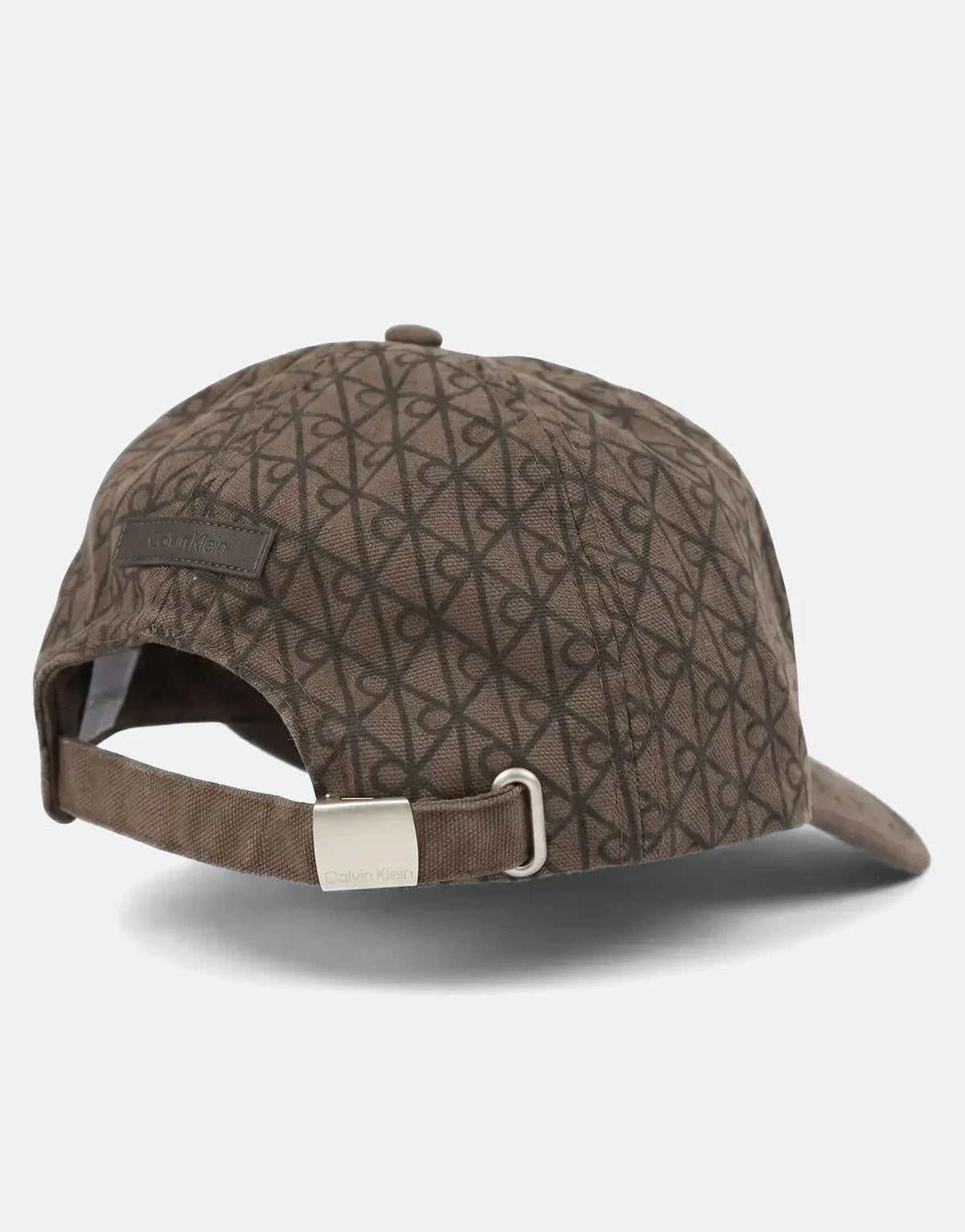 Calvin Klein Emblem Print Brown Leather Patch Cap - Subwear