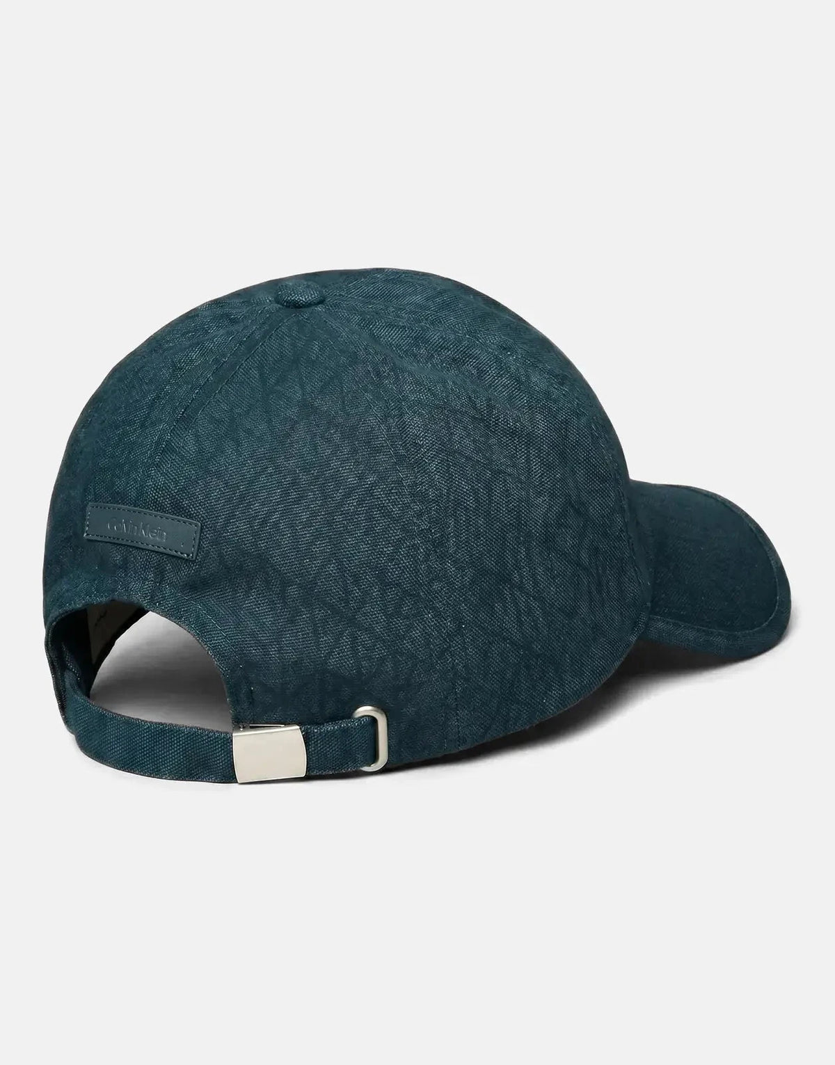Calvin Klein Emblem Print Teal Leather Patch Cap - Subwear