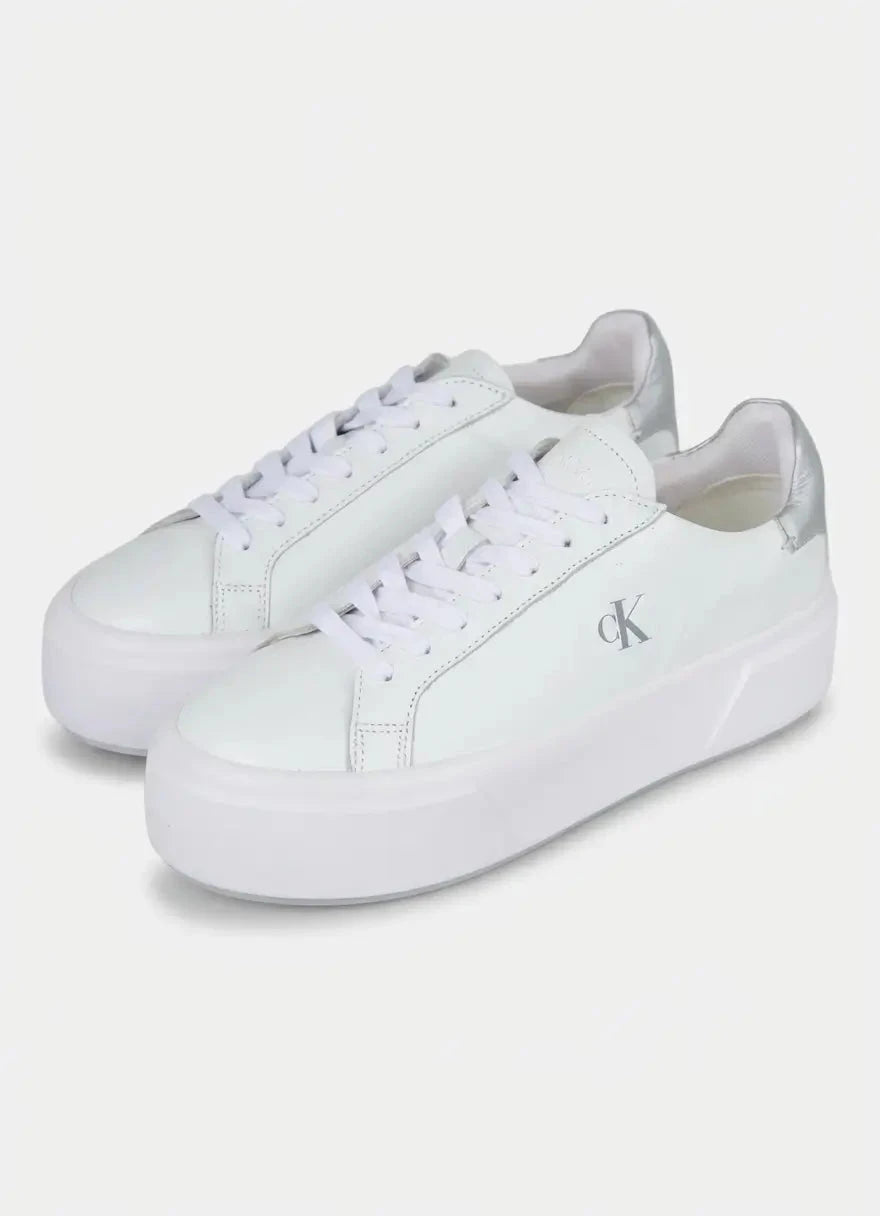 Calvin Klein Flatform Sneaker White Silver - Subwear