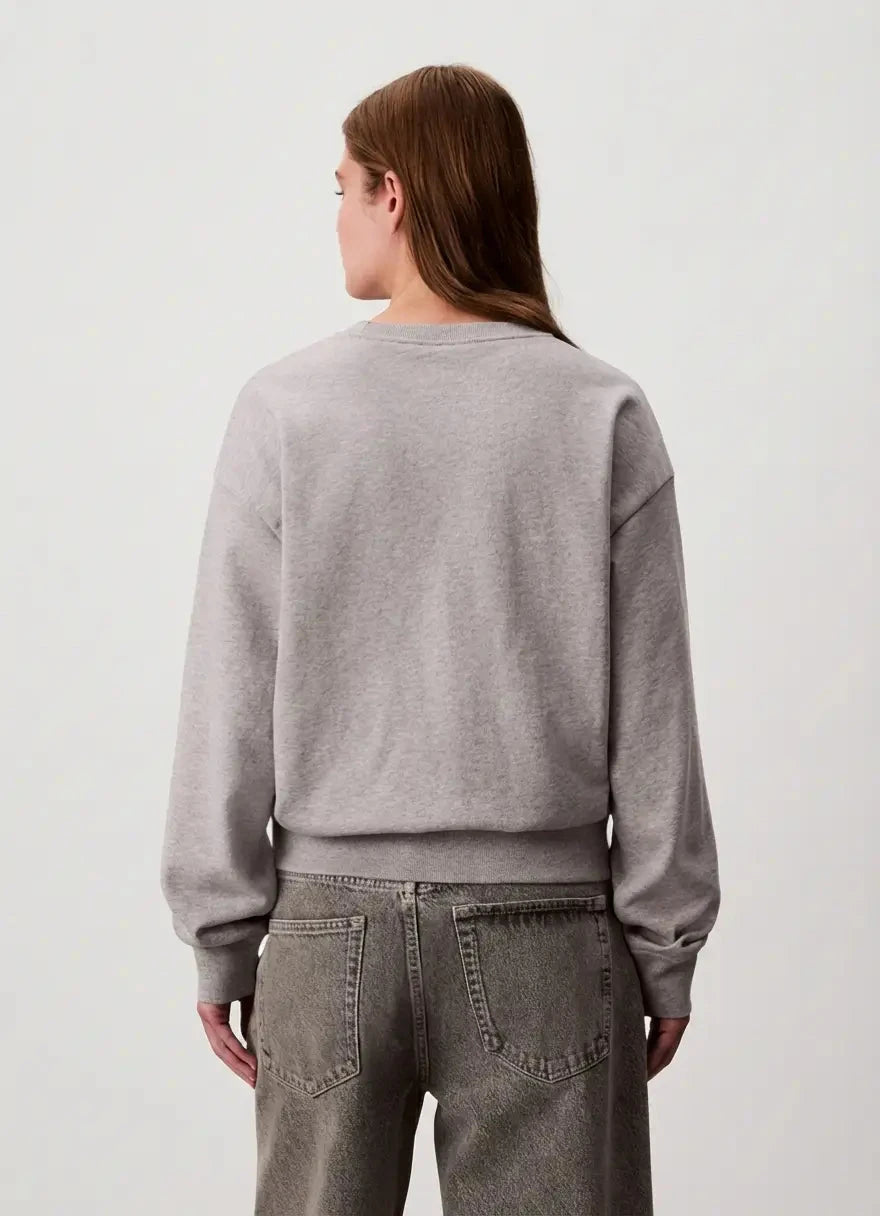 Calvin Klein Monolog French Terry Grey Heather Relaxed Sweatshirt - Subwear