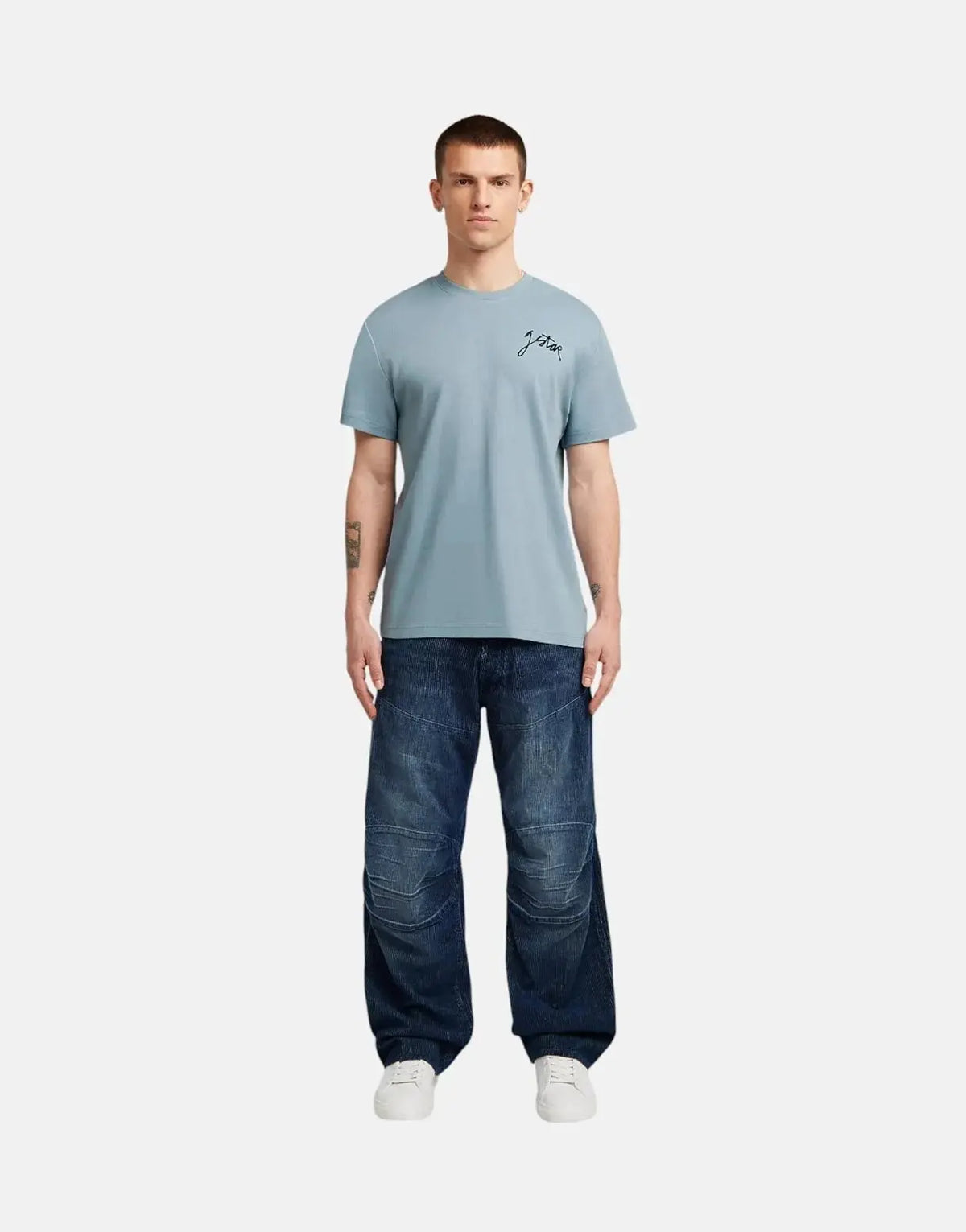 G-Star RAW Script Ash Blue T-Shirt - Subwear