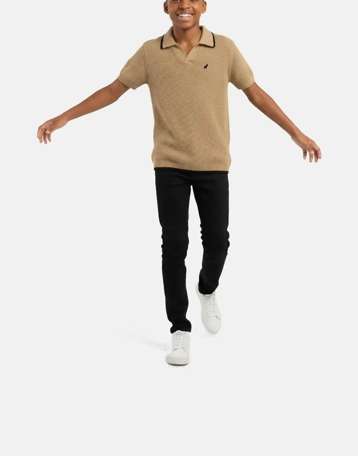Polo Boys Sipho Knitted Camel Golfer - Subwear
