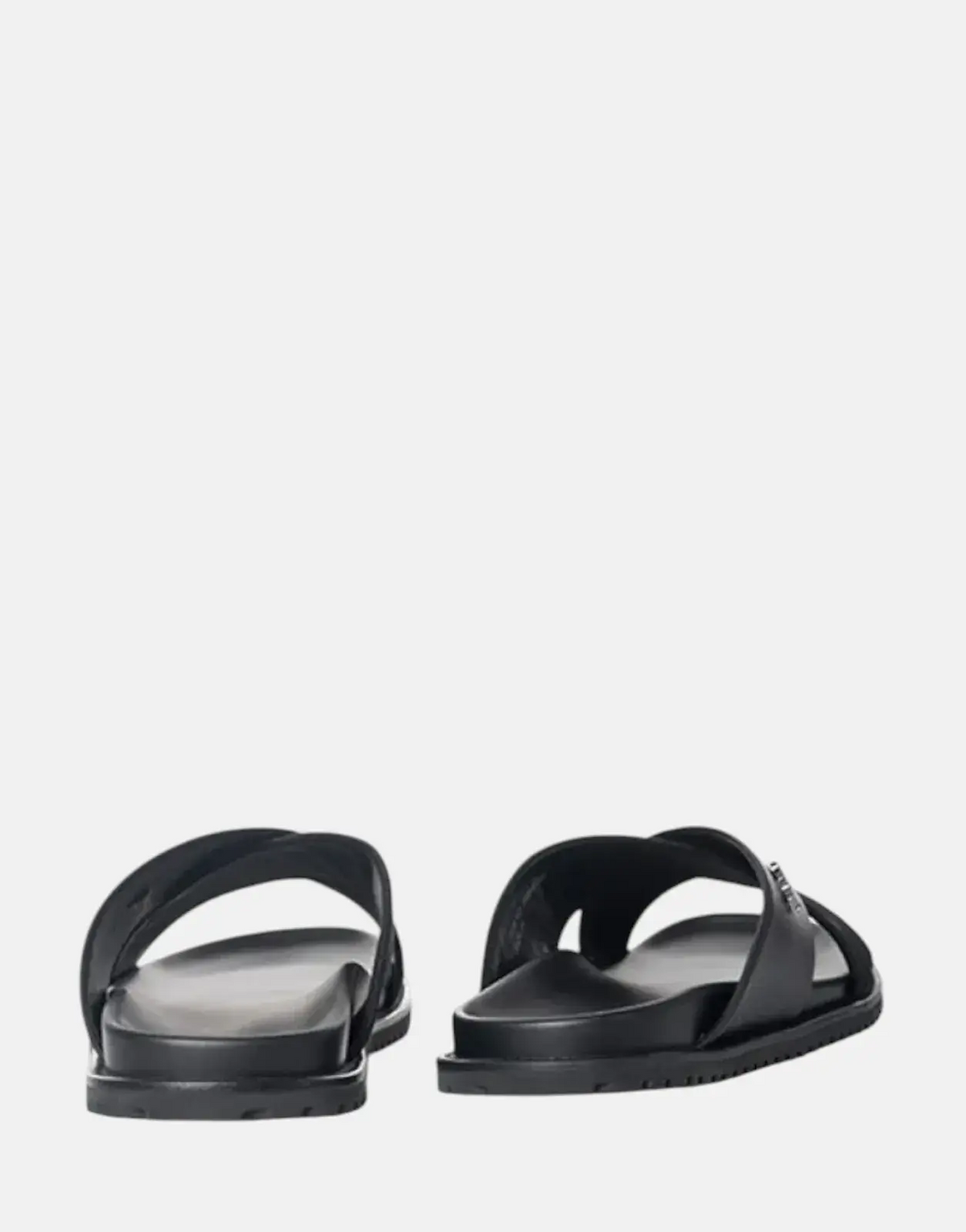 Polo Cross Strap Jacquard Black Sandals - Subwear