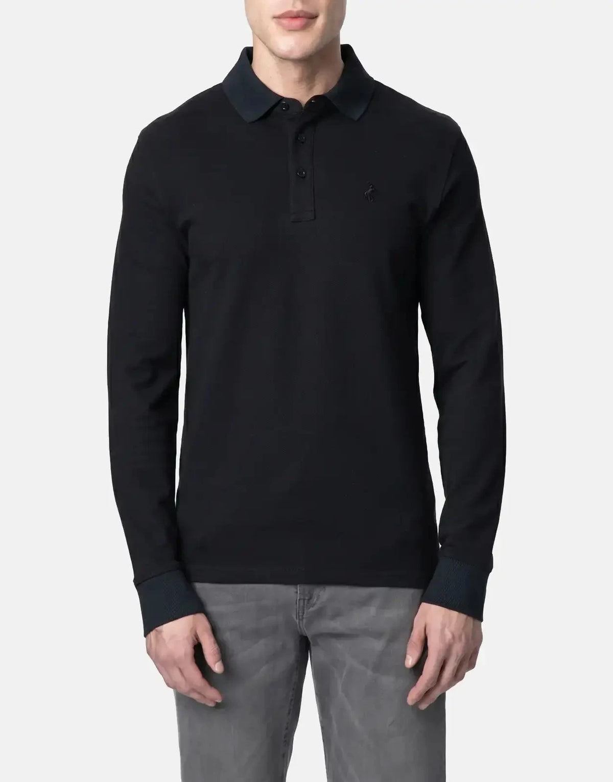 Polo Essential Pique Black Golfer - Subwear