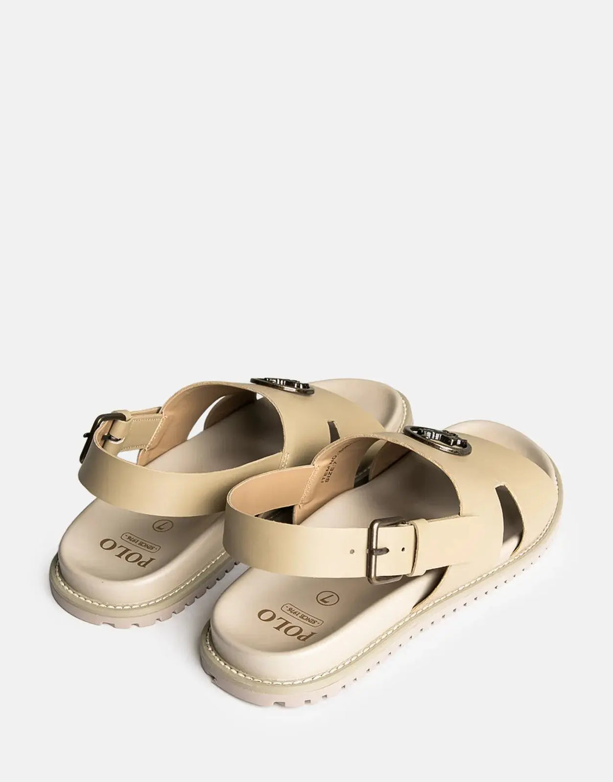 Polo Moulded Trim Taupe Mens Sandals - Subwear