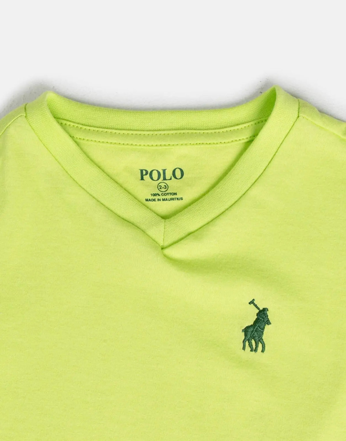 Polo Kids James V-Neck Chartreuse T-Shirt - Subwear